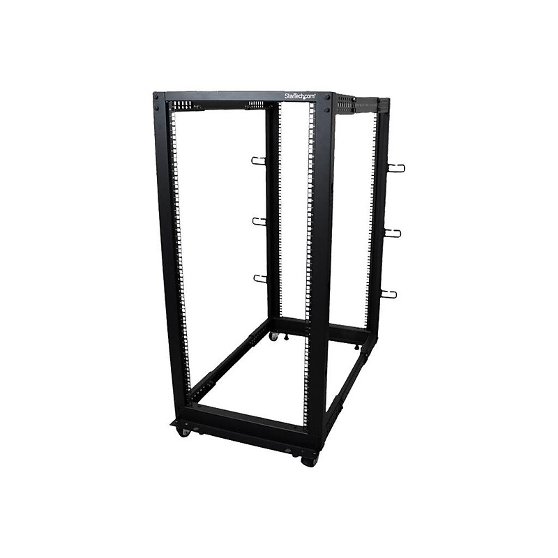 StarTech Adjustable 25U 4 Post Open Frame (4POSTRACK25U) image 1