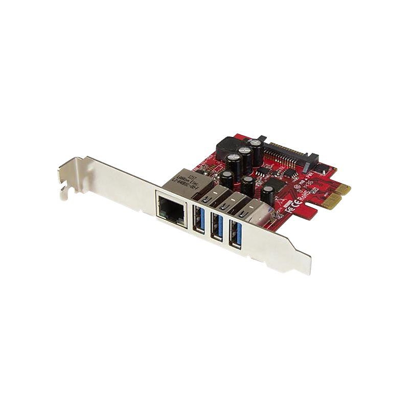 StarTech  3-Port PCI Express USB 3.0 Card and Gigabit Ethernet image 1