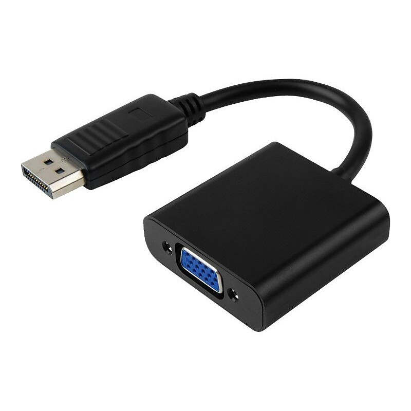 4XEM™ 9" DisplayPort to VGA Male/Female Adapter Cable, Black image 1
