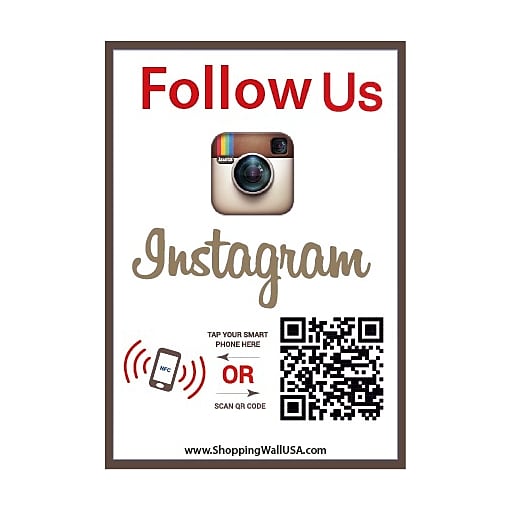 shopping wall fuoinst 2 qr code stickers follow us on instagram social media staples - instagram follow cods