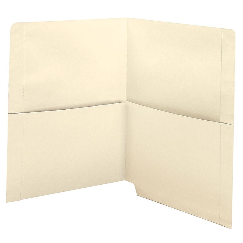 Medical Arts Press End-Tab Folders with Twin 1/2 Pockets, Straight Cut, Letter Size, Manila, 50/Box (31425MAP) image 1