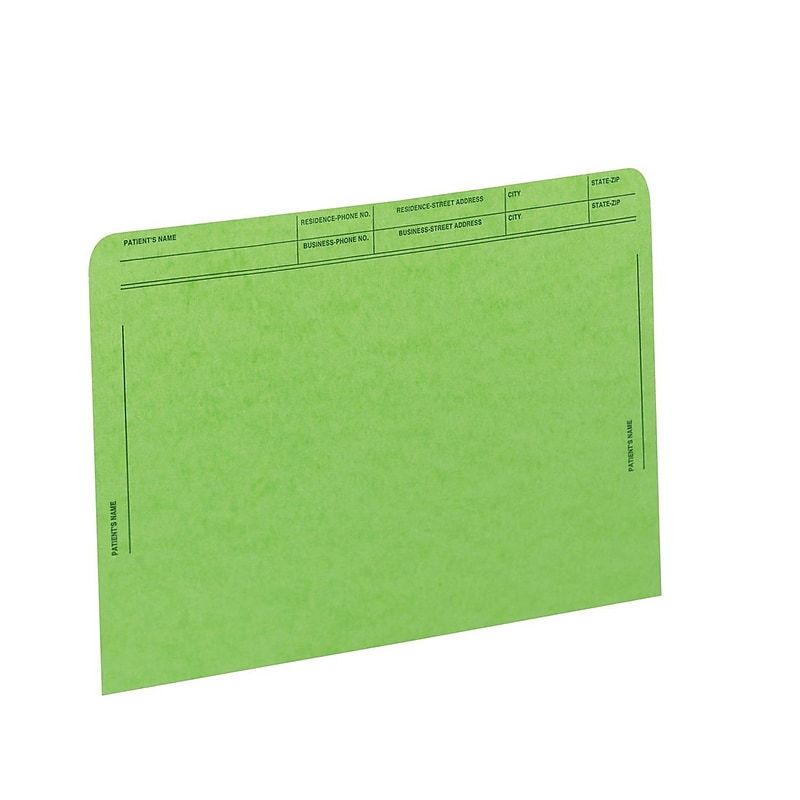 Medical Arts Press®  File Pocket, Letter Size, Green, 50/Box (59547GN) image 1