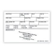 Medical Arts Press® Vet Cage Card; Check Off Boxes for a Variety of Services, 4x6"