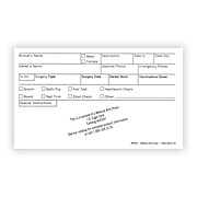Medical Arts Press® Vet Cage Card; Check Off Boxes for a Variety of Services, 3x5"