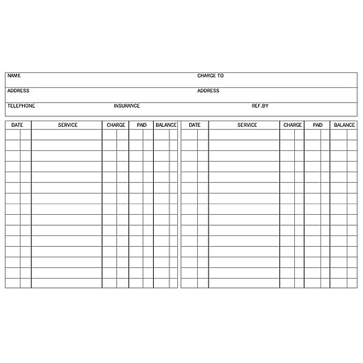 Medical Arts Press® Ledger Cards; Standard, Twin Entry Staples