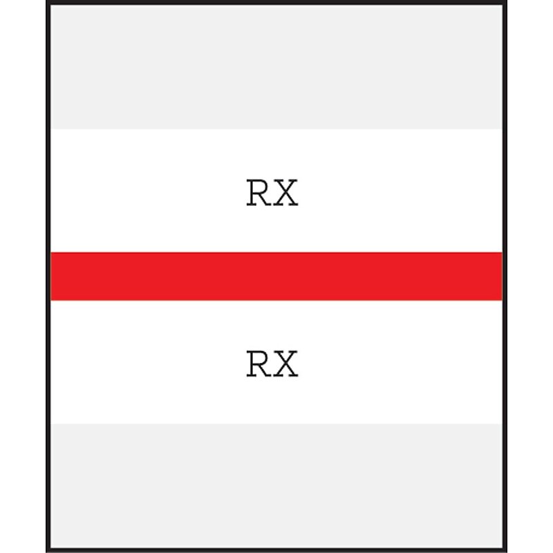 Medical Arts Press® Standard Preprinted Chart Divider Tabs; RX, Red image 1