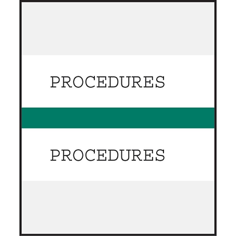 Medical Arts Press® Standard Preprinted Chart Divider Tabs; Procedures, Dark Green image 1