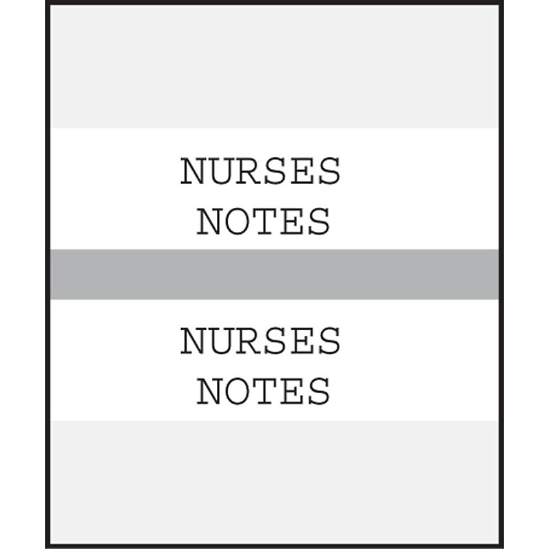 Medical Arts Press® Standard Preprinted Chart Divider Tabs; Nurses Notes, Gray image 1