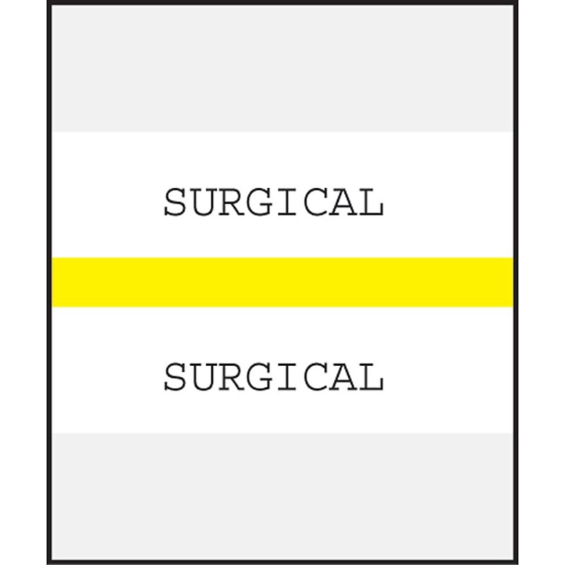 Medical Arts Press® Standard Preprinted Chart Divider Tabs; Surgical, Yellow image 1