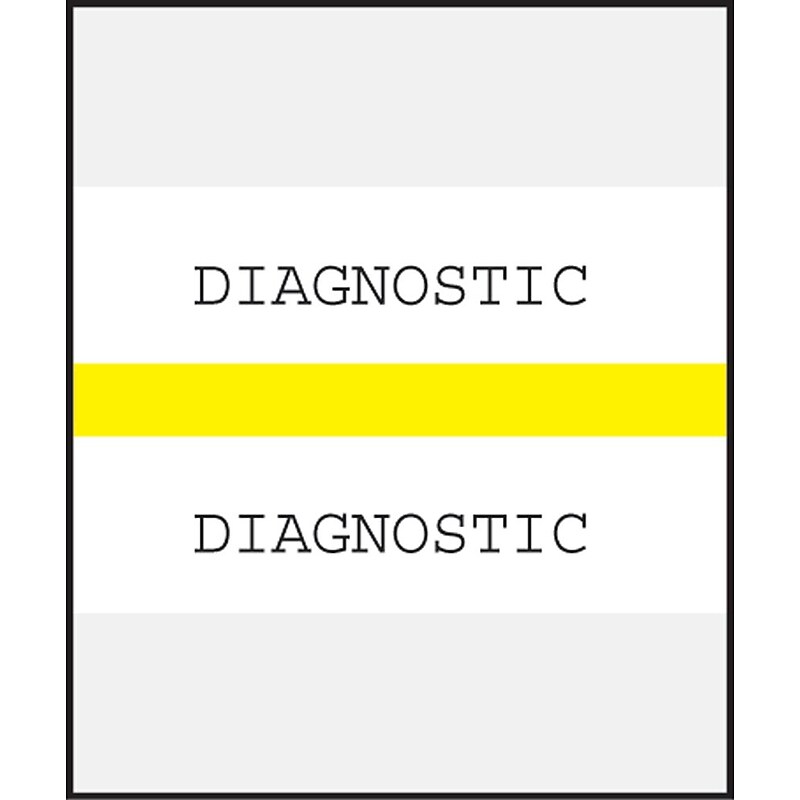 Medical Arts Press® Standard Preprinted Chart Divider Tabs; Diagnostic, Yellow image 1