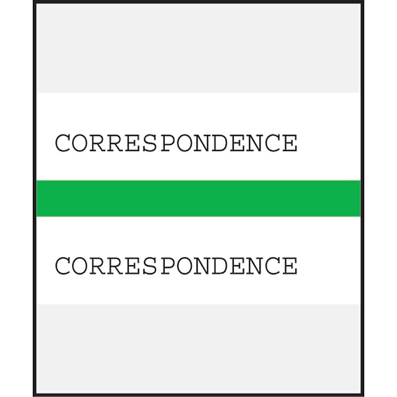 Medical Arts Press® Standard Preprinted Chart Divider Tabs; Correspondence, Green image 1