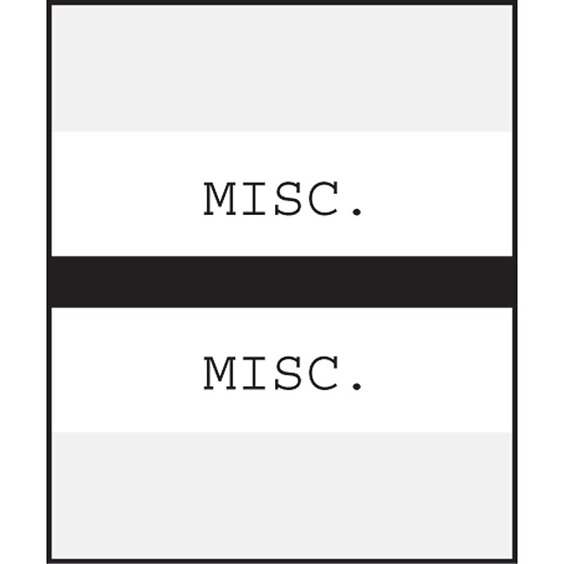 Medical Arts Press® Standard Preprinted Chart Divider Tabs, MISC., Black image 1