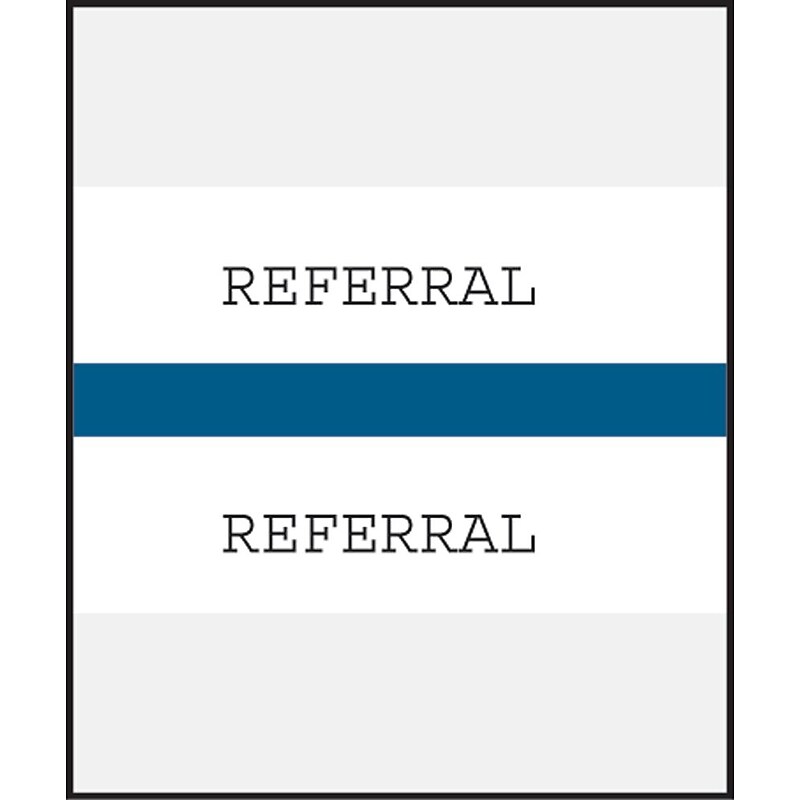 Medical Arts Press® Standard Preprinted Chart Divider Tabs; Referrals, Dark Blue image 1