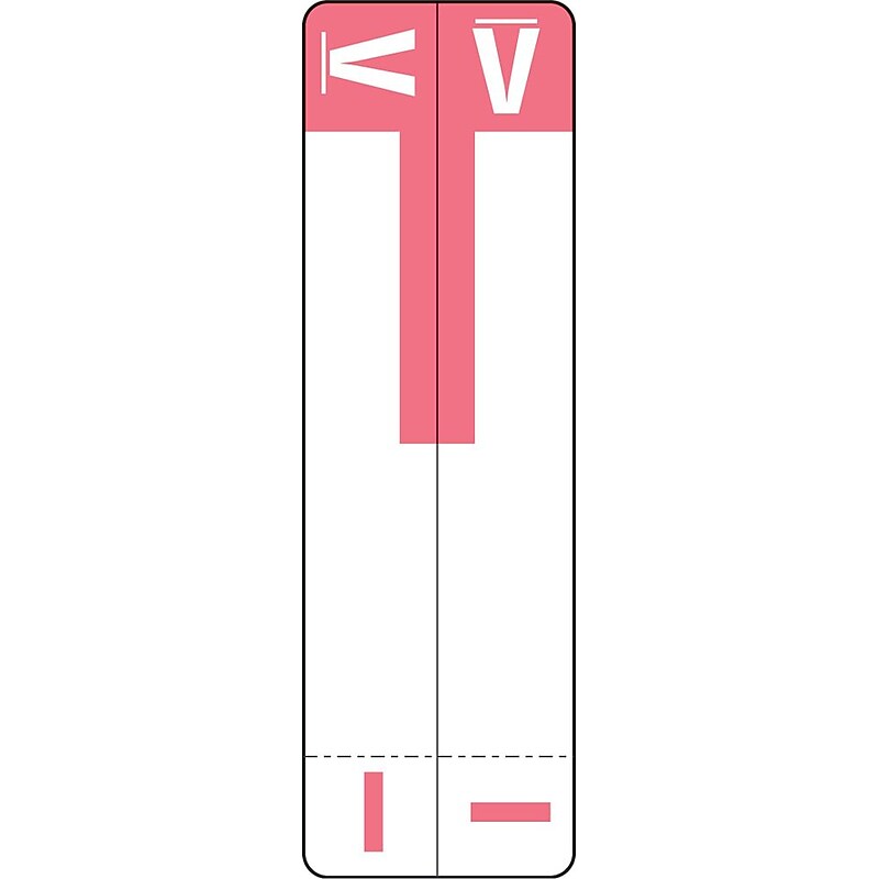 Medical Arts Press® I and V Name Labels, Pink, Smead® Alpha-Z® Compatible image 1