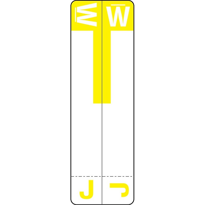 Medical Arts Press® J and W Name Labels, Yellow, Smead® Alpha-Z® Compatible image 1