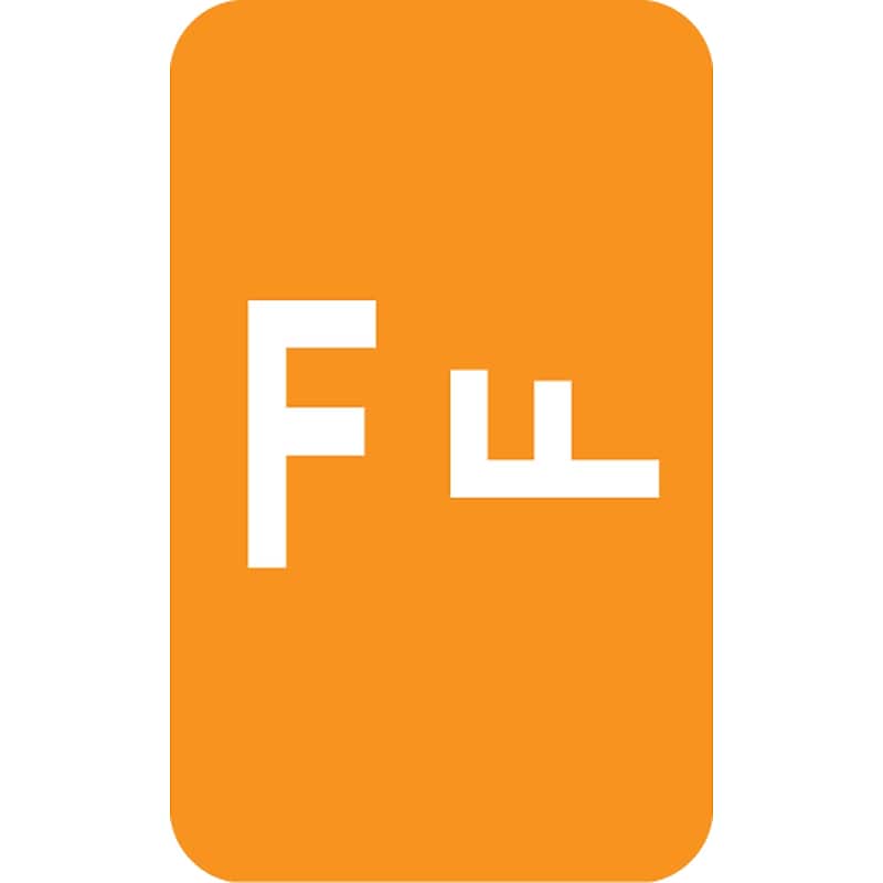 Medical Arts Press® Smead® Alpha-Z® Compatible Alpha Sheet Labels, "F" image 1
