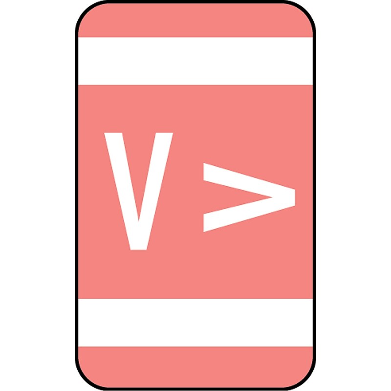 Medical Arts Press® Smead® Alpha-Z® Compatible Alpha Sheet Labels, "V" image 1