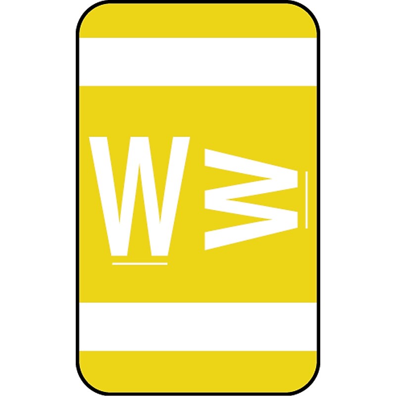 Medical Arts Press® Smead® Alpha-Z® Compatible Alpha Sheet Labels, "W" image 1