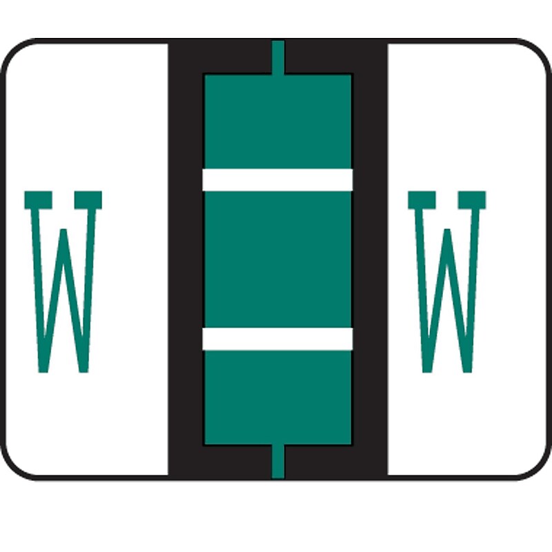 Medical Arts Press® TAB® Products Compatible Alpha Sheet Style Labels; Letter W image 1