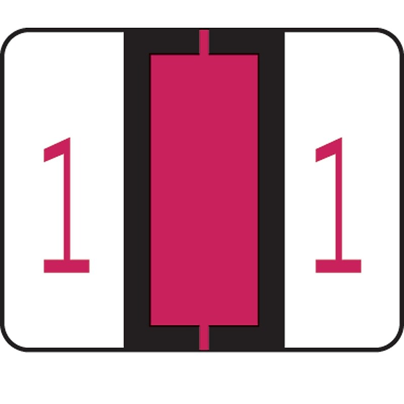 Medical Arts Press TAB Products Compatible Numeric Sheet Style Labels, "1", 126/Pack (33831) image 1