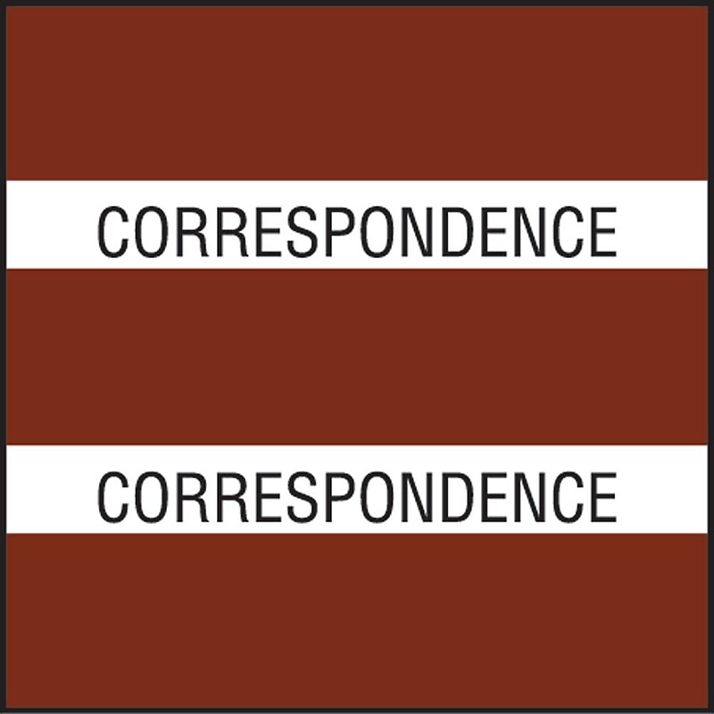 Medical Arts Press® Large Chart Divider Tabs, Correspondence, Brown image 1