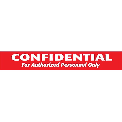 Patient Record Labels; Confidential, Red, 1x61/2", 100 Labels Staples