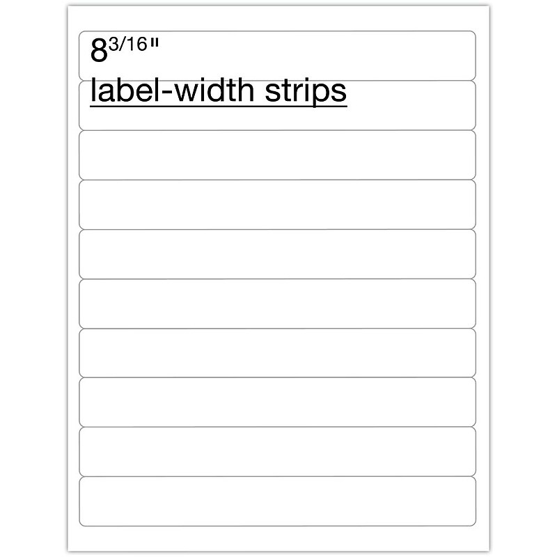 Medical Arts Press® Transcription Labels, 1" Quick-Peel Strips, White, 1x8-3/16", 1000 Labels image 1