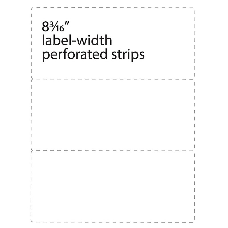 Medical Arts Press® Transcription Labels, 3-1/2" Perforated Strips, White, 3-1/2x8-3/16", 300 Labels image 1