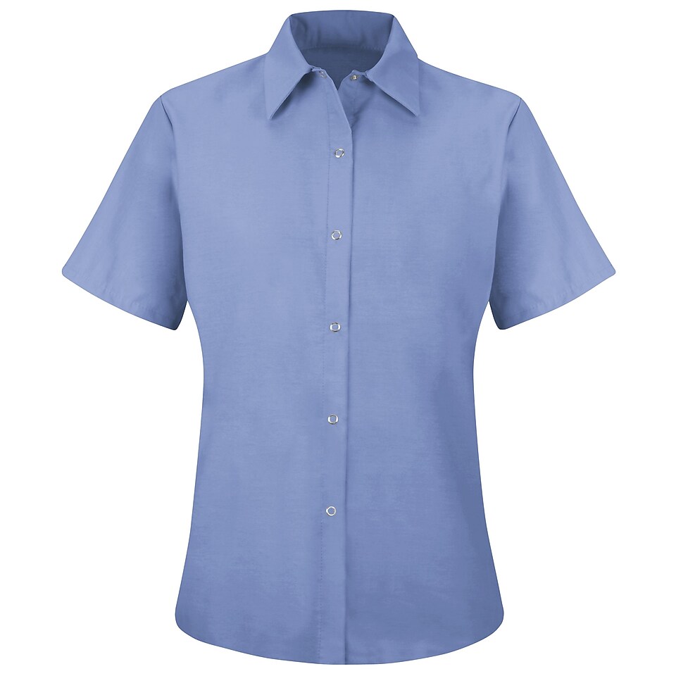 Red Kap Womens Specialized Pocketless Work Shirt SS x 3XL, Light blue