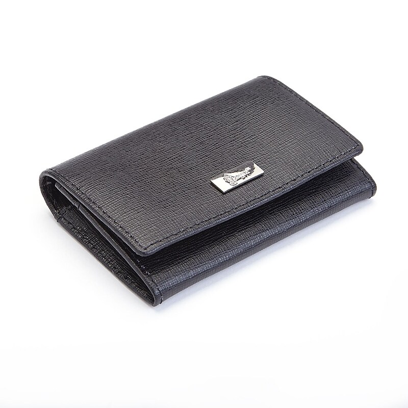 Royce Leather RFID Blocking Genuine Leather Business Card Case, Black (RFID-423-BLK-2) image 1