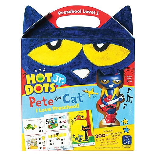 Educational Insights Hot Dots Jr. Pete the Cat I Love Preschool
