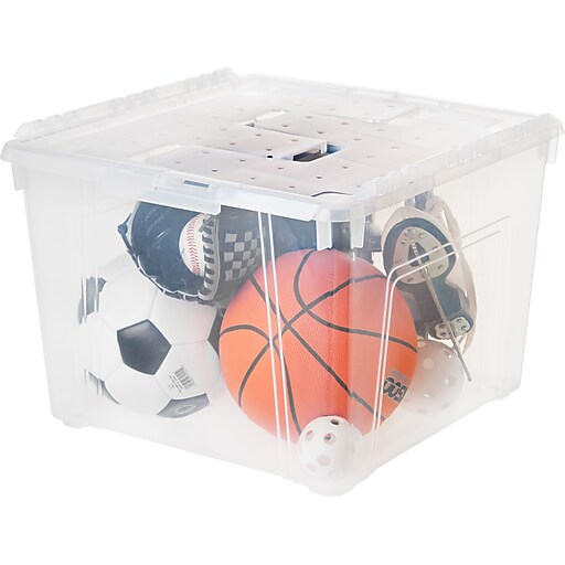 IRIS® 60 Quart Wing Lid Storage Box, Clear, 6 Pack (139851) at Staples