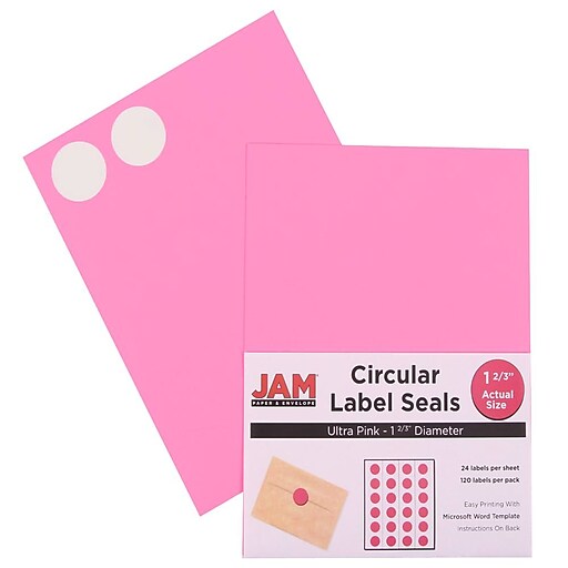 Shop Staples for JAM Paper® Round Circle Label Sticker Seals, 1 2/3