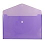 JAM Paper® Plastic Envelopes with Hook & Loop Closure, Legal Booklet, 9.75 x 14.5, Purple, 12/Pack (235827779)~#|#~m002519746_sc7