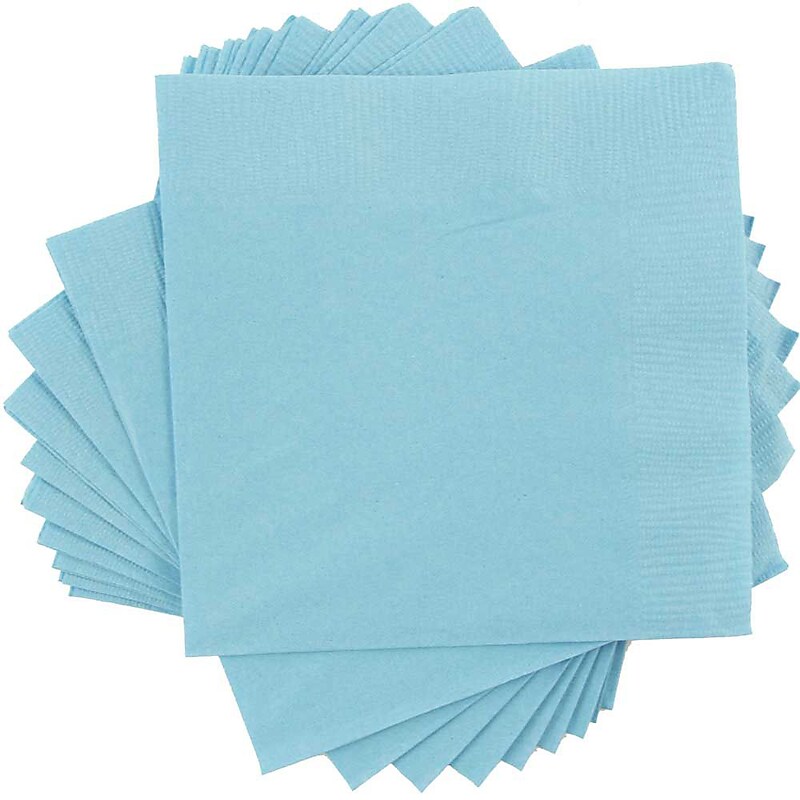 JAM Paper Lunch Napkin, 2-ply, Sea Blue, 50 Napkins/Pack (6255620712) image 1