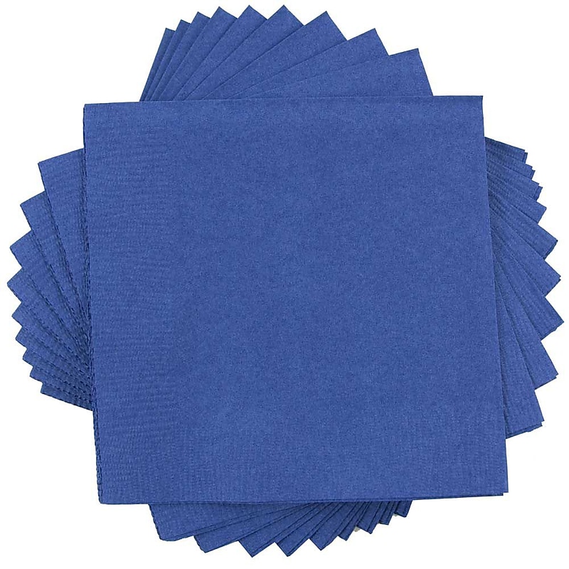 JAM Paper Lunch Napkin, 2-ply, Blue, 50 Napkins/Pack (6255620718) image 1