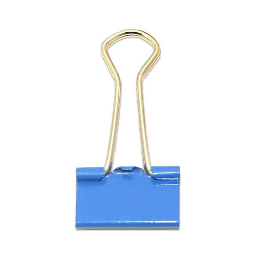 JAM Paper® Binder Clips, Small, 19mm, Blue Binderclips, 25/pack