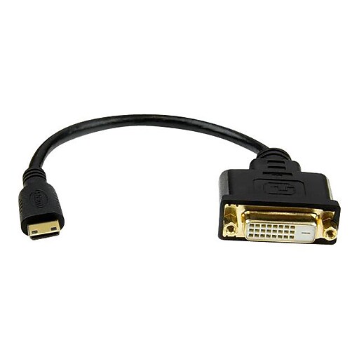 StarTech 8" Mini HDMI to DVID Adapter, Black at Staples