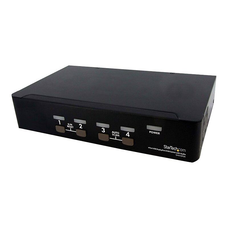 StarTech SV431DPUA 4 Port USB Dual Link DVI KVM Switch with Audio image 1
