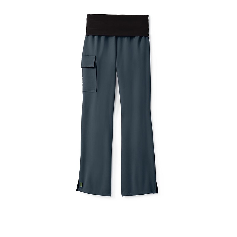 Medline Ocean AVE Ladies Yoga Elastic Waist Scrub Pant, Charcoal, XS (5560CHRXS) image 1