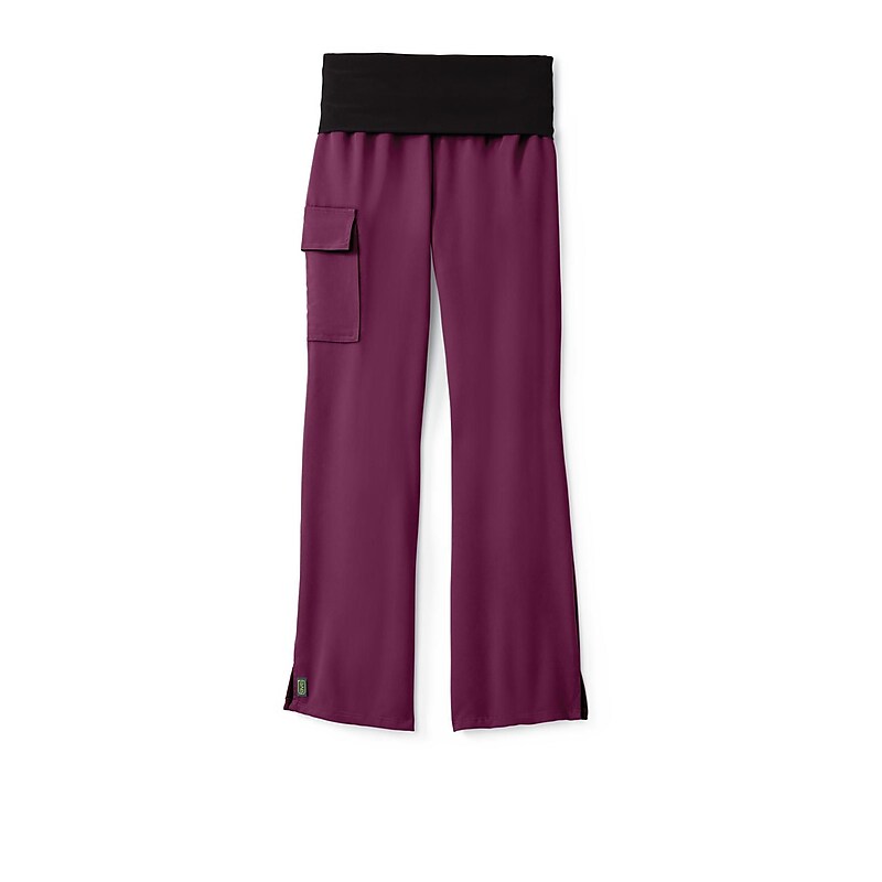 Medline Ocean AVE Ladies Yoga Elastic Waist Scrub Pant, Wine, Medium (5560WNEM) image 1