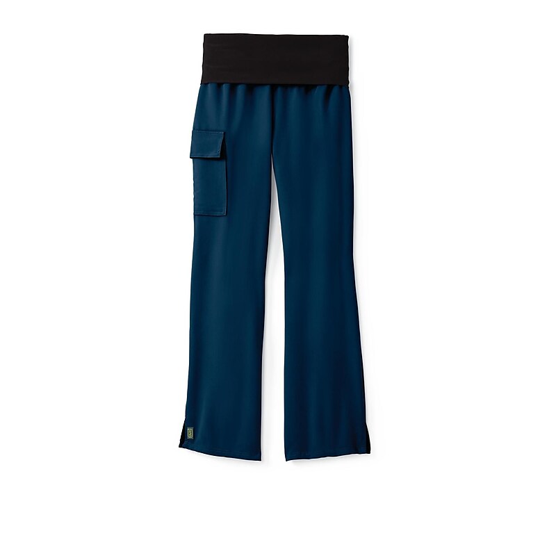 Medline Ocean AVE Ladies Yoga Elastic Waist Scrub Pant, Navy, XLP (5560NVYXLP) image 1