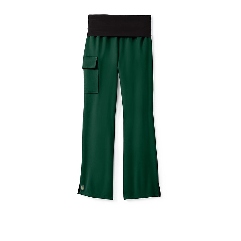 Medline Ocean AVE Ladies Yoga Elastic Waist Scrub Pant, Hunter, Large (5560HTRL) image 1