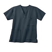 Medline Madison ave™ Unisex Scrub Top With 3 Pockets, Charcoal, XL