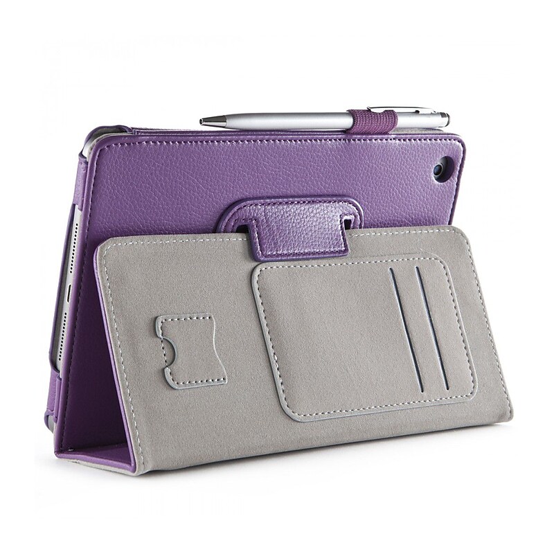 i-Blason 1Fold Slim Book Case With Bonus Stylus For iPad Mini With Retina Display, Purple image 1