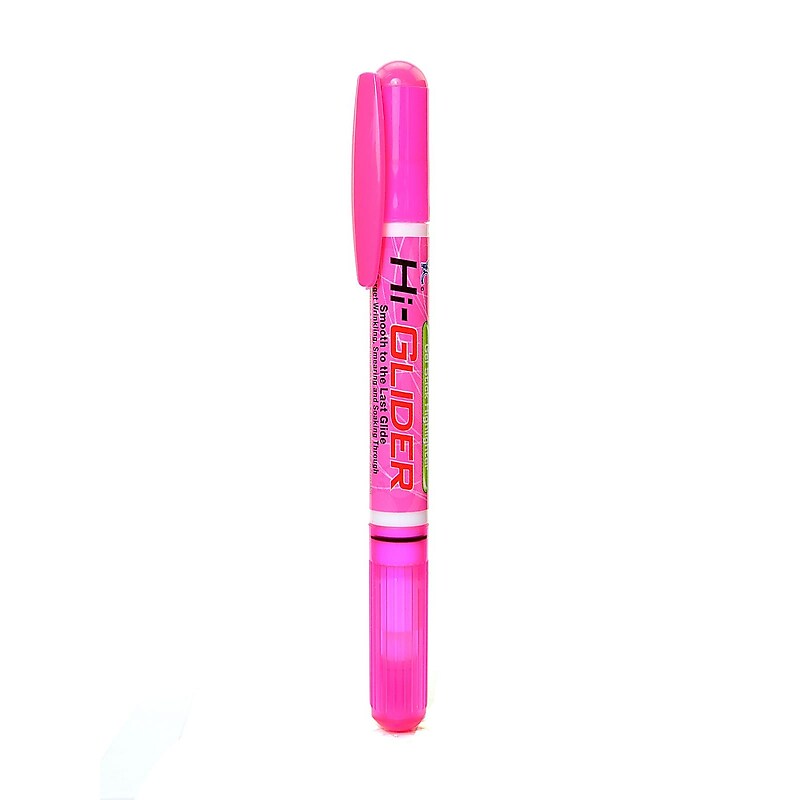 Yasutomo Hi-Glider Gel Stick Highlighter, Pink, 15/Pack (98428-PK15) image 1