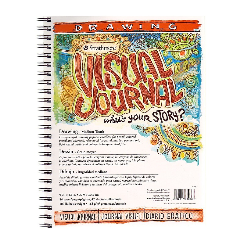 Strathmore 12" x 9" Spiral Bound Drawing Sketch Book, 42 Sheets/Book, 2/Pack (98463-PK2) image 1