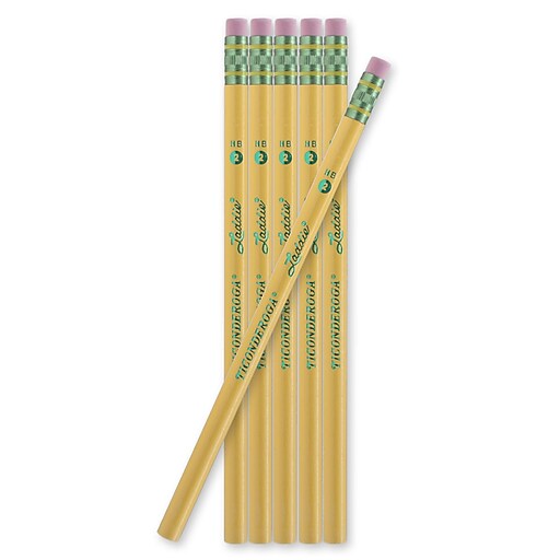 Dixon Ticonderoga Wooden Pencil, 0.5mm, 2 Soft Lead, 4 Dozen (52039