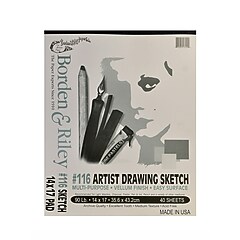 PRO ART 11x14 Inch Sketch Paper Pad - 30 Sheets For Drawing & Sketching