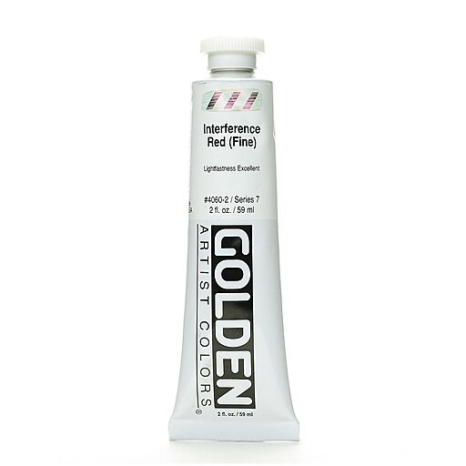 Golden Iridescent And Interference Acrylic Paints Interference Red Fine